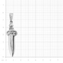 Серебряная подвеска клинок, чернение Подвеска,Кулон,Талисман,Амулет,Тотем,Серебро,с вставкой Без вставок,РОССИЯ