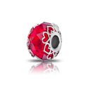 Шарм,Перлина,Серебро,с вставкой Синтетический кварц Красная цвета,РОССИЯ