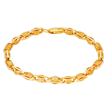 Серебряный литой браслет Спаси и сохрани, покрытие позолотой, ширина 6 мм