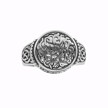 Серебряный мужской перстень с чернением серия Этника