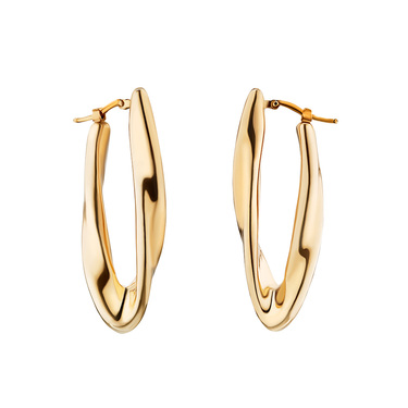 Серебряные длинные серьги с позолотой