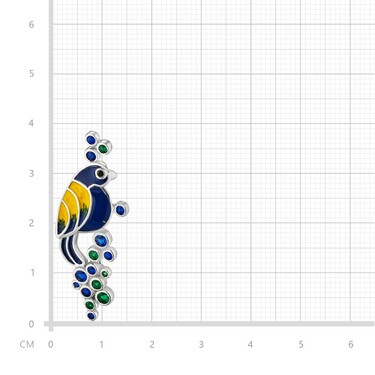 Серебряная яркая брошь 