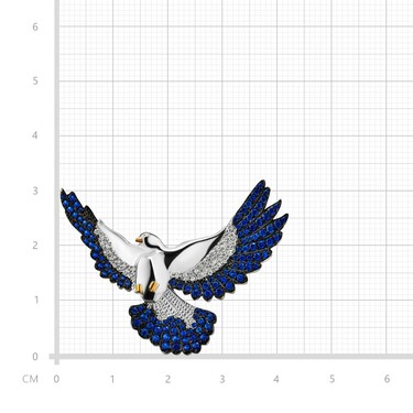 Серебряная брошь 