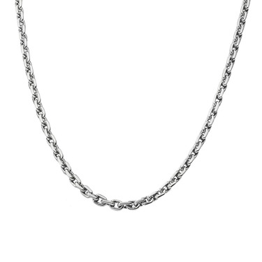 Серебряная цепь, плетение якорь, ширина 4,7 мм, оксидирование