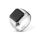 Перстень,Серебро,с вставкой Черная цвета,РОССИЯ