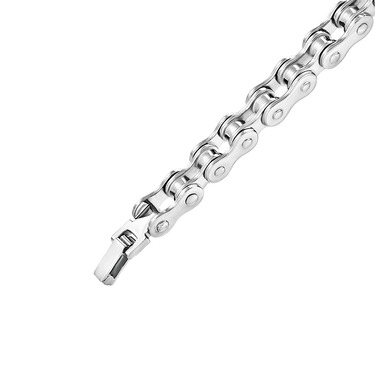 Серебряный мужской браслет, мотоцепь, ширина  7 мм