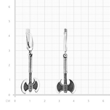 Серебряные длинные серьги с подвесками 