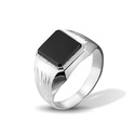 Перстень,Серебро,с вставкой Черная цвета,РОССИЯ