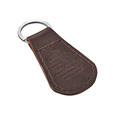 Брелок автомобилиста из натуральной кожи, серебряная вставка 