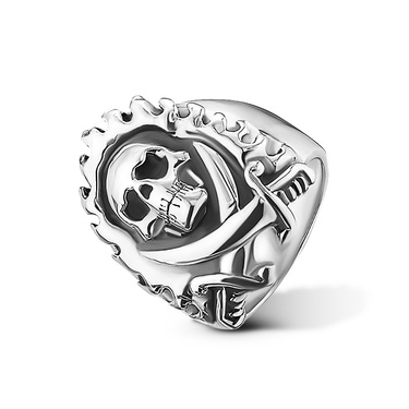 Серебряное массивное мужское кольцо Ed Hardy с черепом