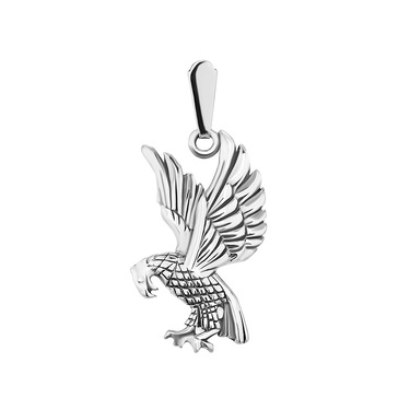 Серебряная подвеска "Парящий орел", чернение