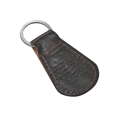 Брелок автомобилиста из натуральной кожи, с молитвой, серебряная вставка 