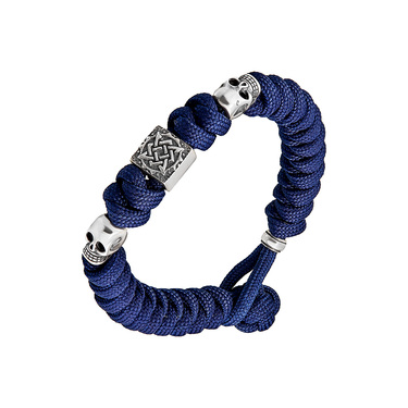 Браслет из паракорда с серебряной вставкой 