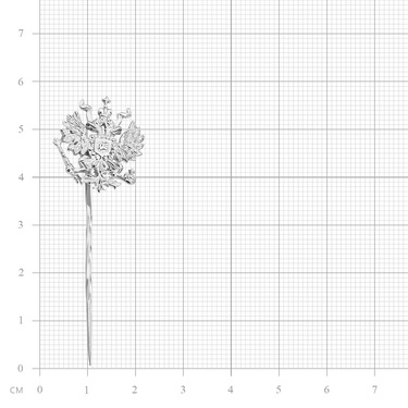 Серебряная заколка в галстук Герб России - Двуглавый орел, родирование