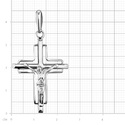 Крест,Подвеска,Оберег,Серебро,с вставкой Без вставок,РОССИЯ