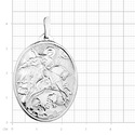 Серебряная овальная подвеска  Подвеска,Кулон,Оберег,Нательная иконка,Нательный образок,Серебро,с вставкой Без вставок,РОССИЯ
