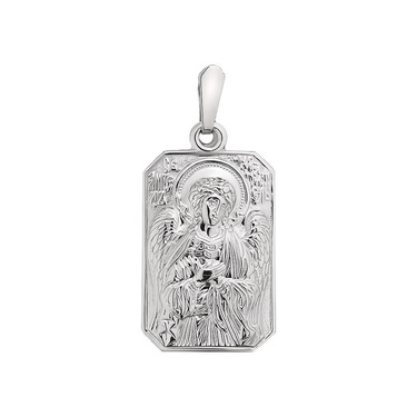 Серебряная прямоугольная подвеска 