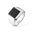 Перстень,Серебро,с вставкой Черная цвета,РОССИЯ