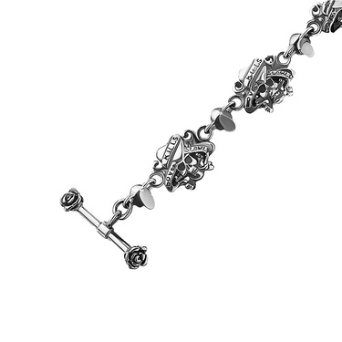 Серебряный мужской браслет Ed Hardy 