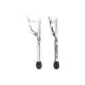 Серьги,Длинные серьги,Серебро,с вставкой Фианит Черная цвета,с замком Английский,РОССИЯ
