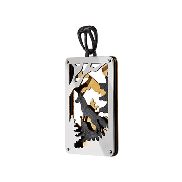 Серебряная трехслойная подвеска в стиле оригами 