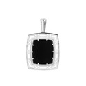 Подвеска,Кулон,Талисман,Серебро,с вставкой Черная цвета,РОССИЯ