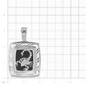 Подвеска,Кулон,Талисман,Серебро,с вставкой Черная цвета,РОССИЯ