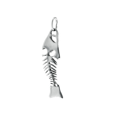 Серебряная большая подвеска 