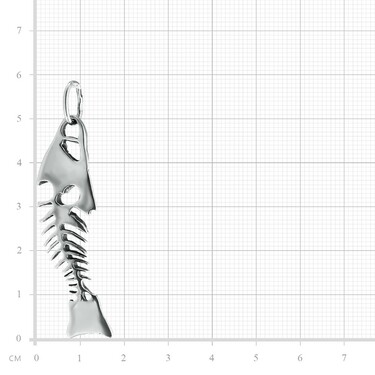Серебряная большая подвеска 