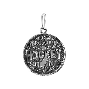 Массивная двусторонняя серебряная подвеска 