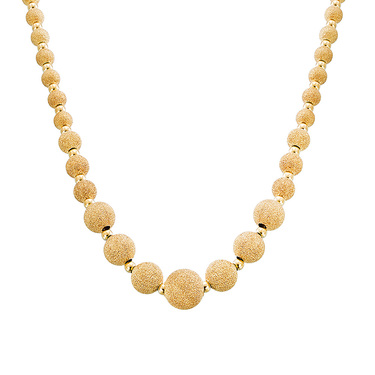 Серебряное женское матированное  колье 