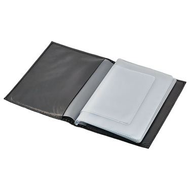 Кожаная обложка для автодокументов с серебряной вставкой 