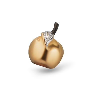Серебряный талисман "Молодильное яблоко" в капсуле на магните, позолота