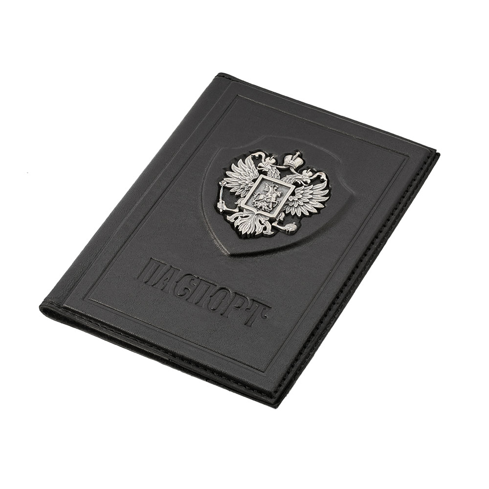 Сувенир,Обложка для документов,Серебро,Натуральная кожа,с вставкой Серебряная вставка Серебряный цвета,РОССИЯ