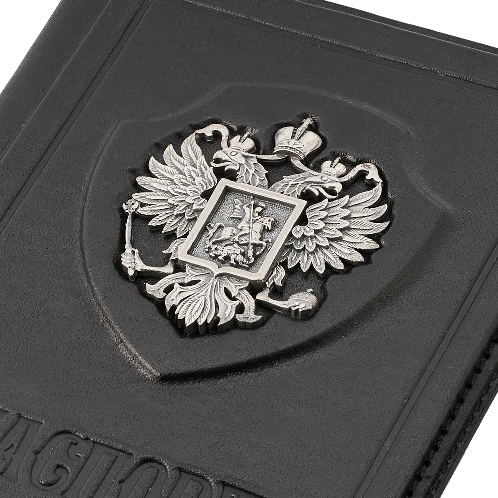 Сувенир,Обложка для документов,Серебро,Натуральная кожа,с вставкой Серебряная вставка Серебряный цвета,РОССИЯ