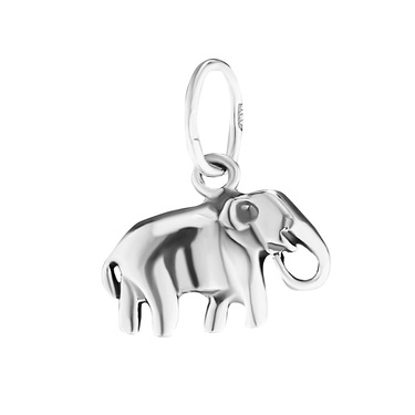 Маленькая серебряная подвеска "Слон", чернение