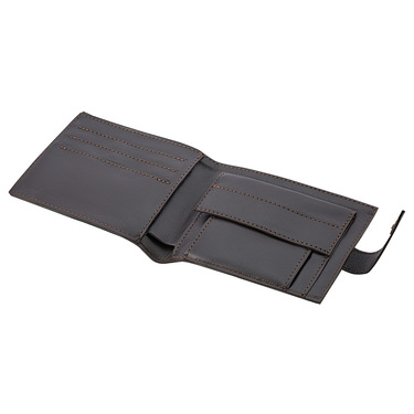 Кожаный кошелек с серебряной вставкой 