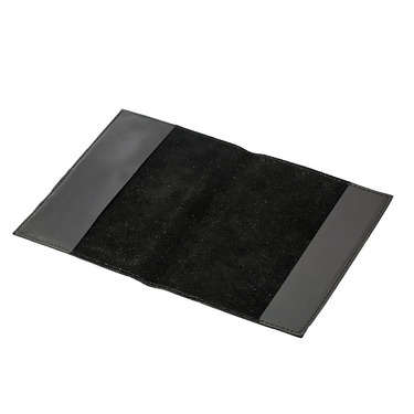 Кожаная обложка для паспорта с серебряной вставкой 