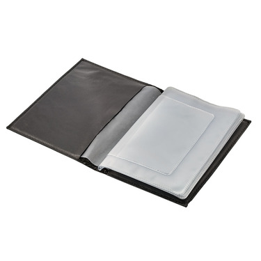 Кожаная обложка для автодокументов с серебряной вставкой 