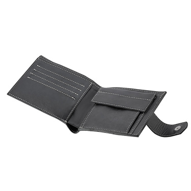 Кожаный кошелек с серебряной вставкой 