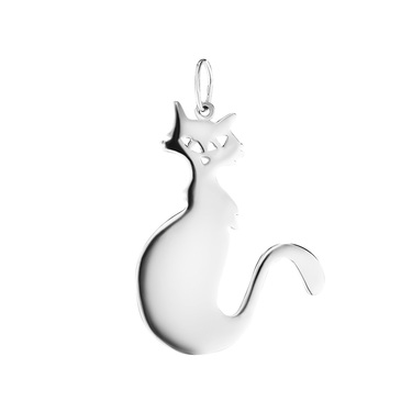 Серебряная двусторонняя подвеска 