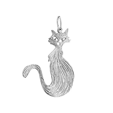 Серебряная двусторонняя подвеска 