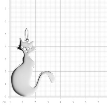 Серебряная двусторонняя подвеска 