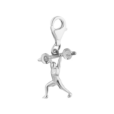 Серебряная подвеска на карабине 