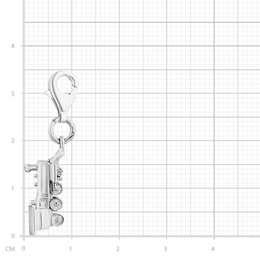 Серебряная подвеска на карабине 