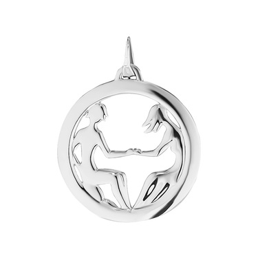 Серебряная круглая подвеска 