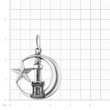 Серебряная мусульманская подвеска 