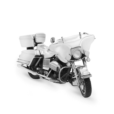 Серебряная модель мотоцикл Harley-Davidson, ручная работа