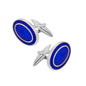 Запонки,Серебро,с вставкой Эмаль Синяя цвета,ИТАЛИЯ