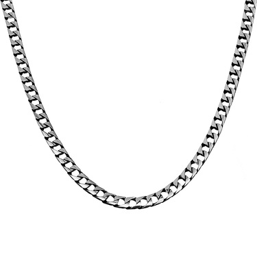 Серебряная мужская цепь, плетение квадратный Панцирь, чернение, ширина 5,5 мм